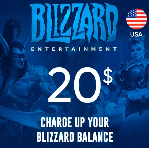 Код пополнения Battle.Net 20 USD, купить Код пополнения Battle.Net 20 USD, Blizzard Gift Card 20 USD