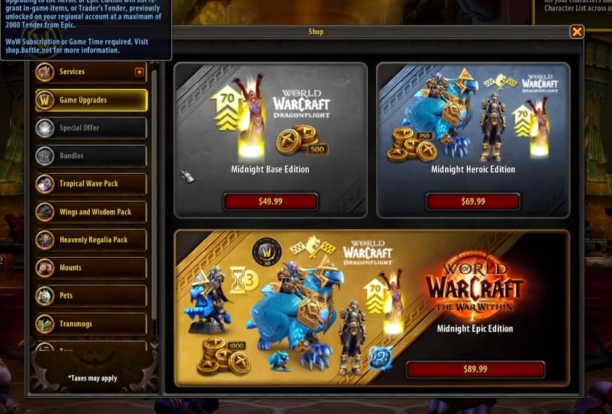 "Слив" подробностей World of Warcraft: Midnight! World of Wacraft в России